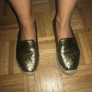 Marc by Marc Jacobs Gold Space Glitter Espadrilles